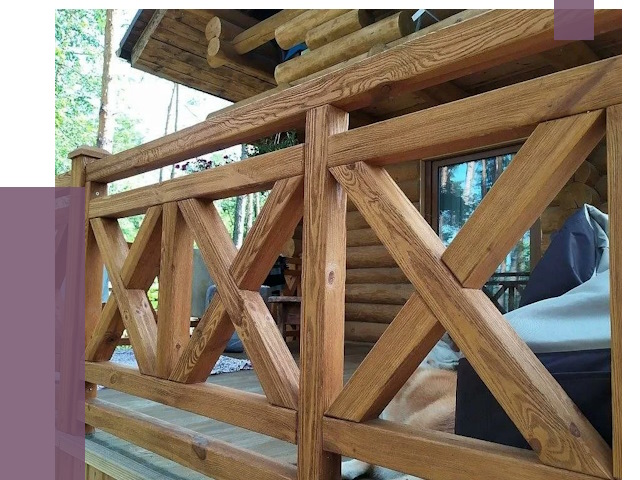 Деревянные перила под ключ в Анапе от 7788 руб. 