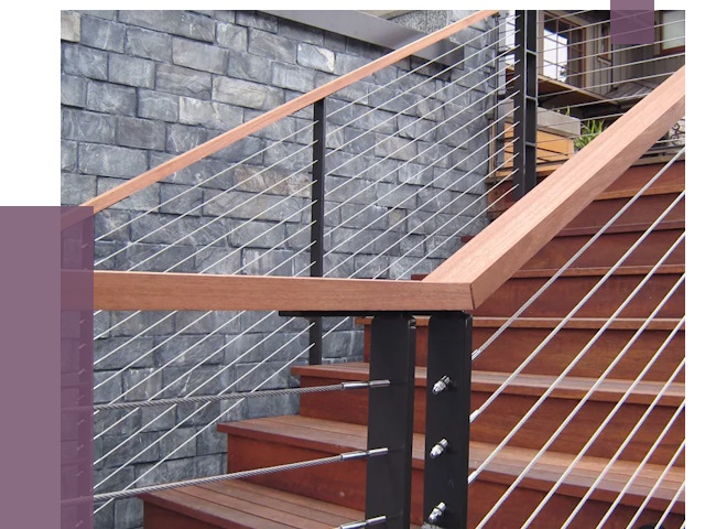 Тросовые перила под ключ в Анапе от 7892 руб.