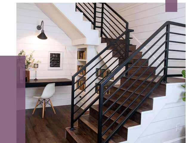 Перила для лестницы в доме в Анапе от 7528 руб. — ПРОЛЁТ-Нпа