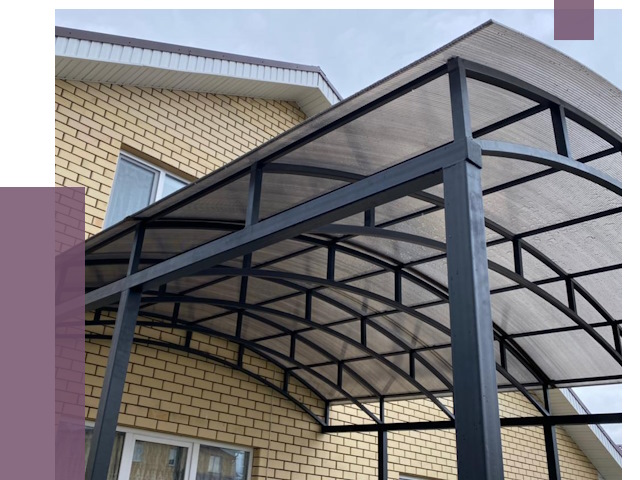 Монтаж козырьков в Анапе от 11682 руб. | ПРОЛЁТ-Нпа