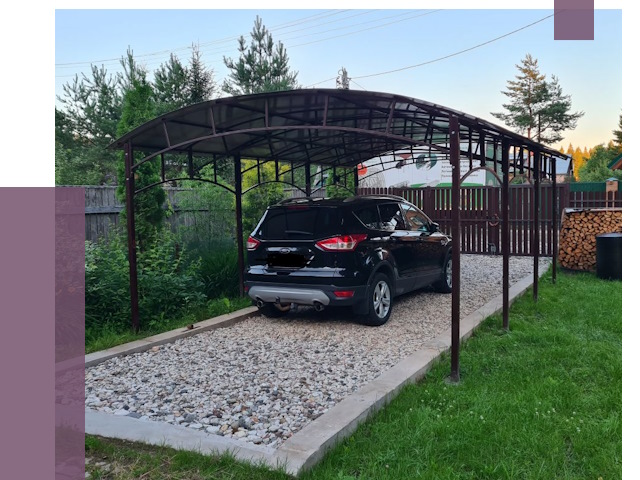 Навесы для автомобиля в Анапе от 13343 руб.  | ПРОЛЁТ-Нпа