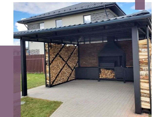 Навесы для барбекю в Анапе от 12928 руб. под ключ | ПРОЛЁТ-Нпа