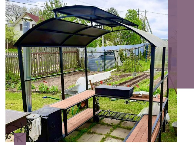 Навесы для барбекю в Анапе: изготовление, монтаж и демонтаж