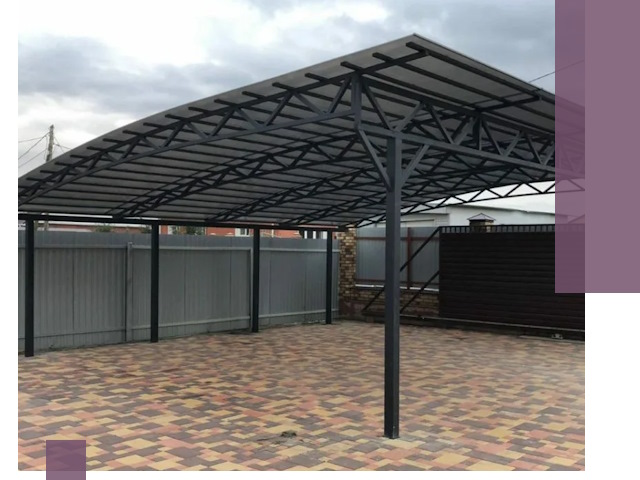 Металлические навесы под ключ в Анапе — изготовление и монтаж