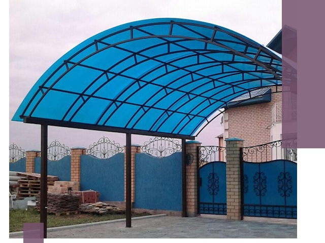 Арочные навесы под ключ в Анапе — изготовление и монтаж