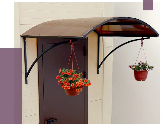 Козырьки над входом в Анапе от 15057 руб.  | ПРОЛЁТ-Нпа