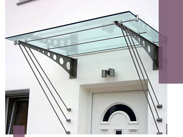 Козырьки над входом под ключ в Анапе — изготовление и монтаж