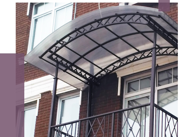 Козырьки над балконом в Анапе от 8774 руб.  | ПРОЛЁТ-Нпа