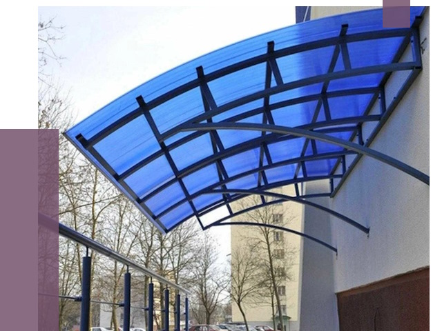 Козырьки из поликарбоната в Анапе от 4361 руб. под ключ | ПРОЛЁТ-Нпа