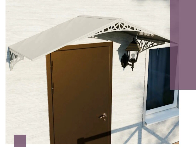 Металлические козырьки на входы и террасы в Анапе