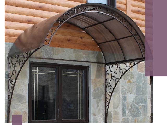 Арочные козырьки под ключ в Анапе: изготовление и монтаж